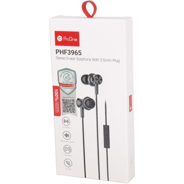هندزفری سیمی جک 3.5mm برند Pro-one مدل PHF3965
